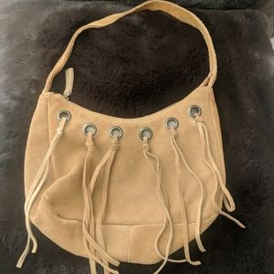 Vintage Genuine Leather Western Style Fringe Handbag